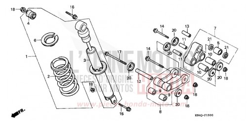 COUSSIN ARRIERE XR100RW de 1998